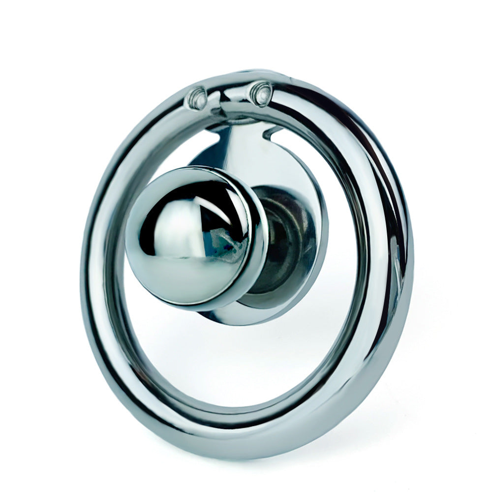 Flat Disc Chastity Cage With Inverted Steel Ball, F3161