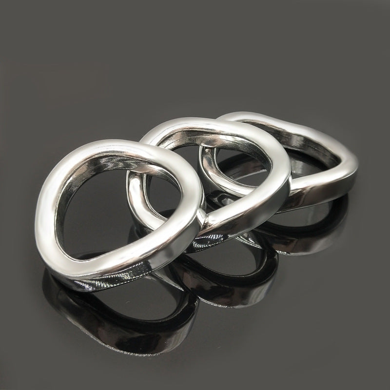 Stainless Steel Curved Cock Ring, F3038