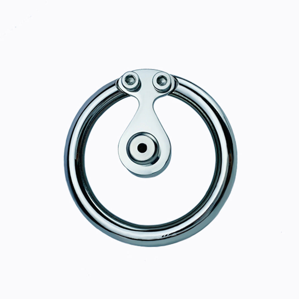 Negative Ball Inverted Steel Flat Chastity Cage with Catheter, F3157