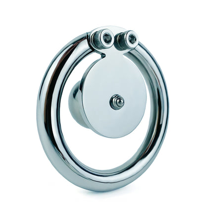 Flat Disc Chastity Cage With Inverted Steel Ball, F3161