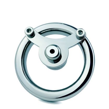 Inverted Negative Ball Flat Chastity Cage with Catheter, F3163