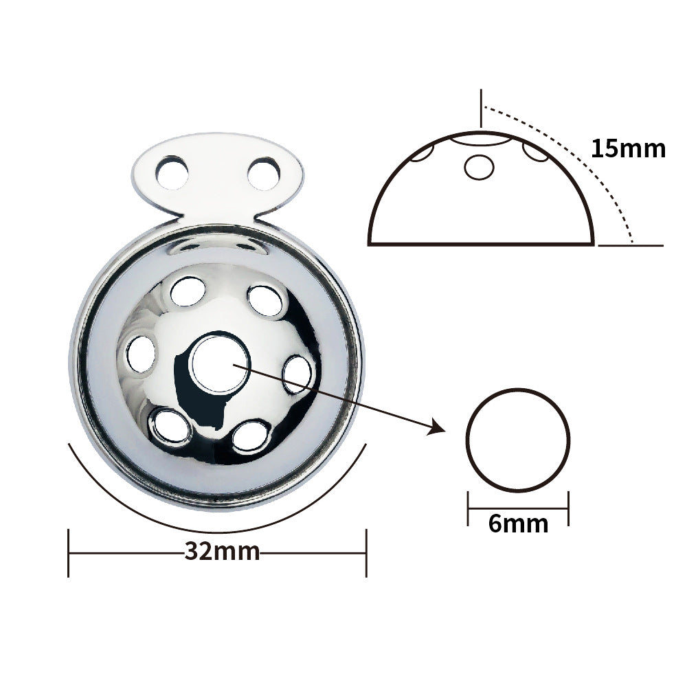 Hemisphere Male Mini Chastity Cage with Honeycomb Hole, F3174