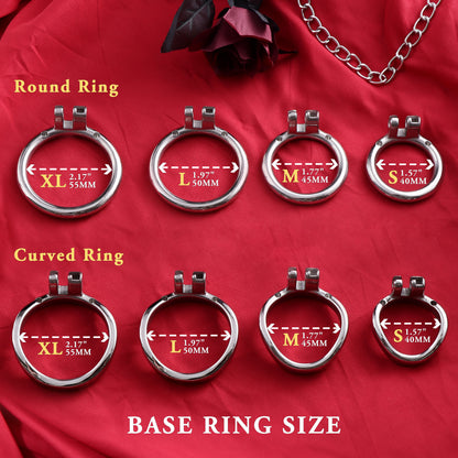 Base Rings for FRRK Metal Chastity Cage That Fit Internal Side Slide Lock System Only