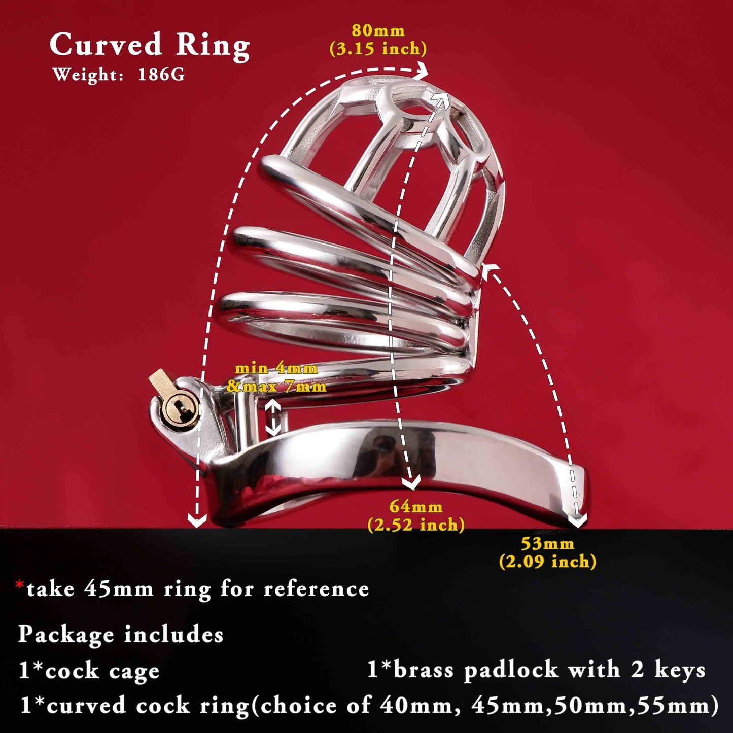 Male Chastity Cage, F3003