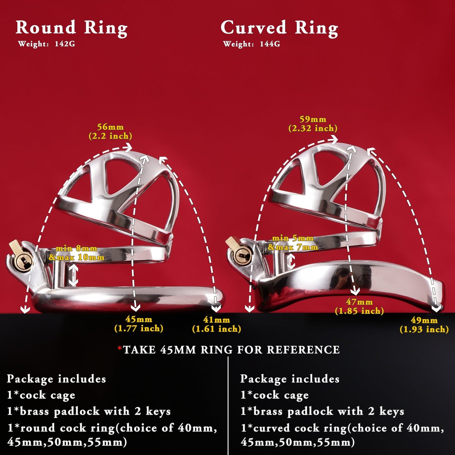 Male Chastity Cage, F3004