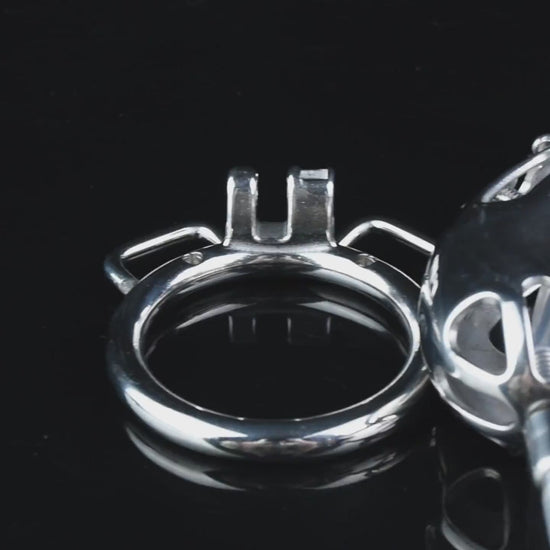 Spiked Chastity Cage With Enema Butt Plug | F3100K