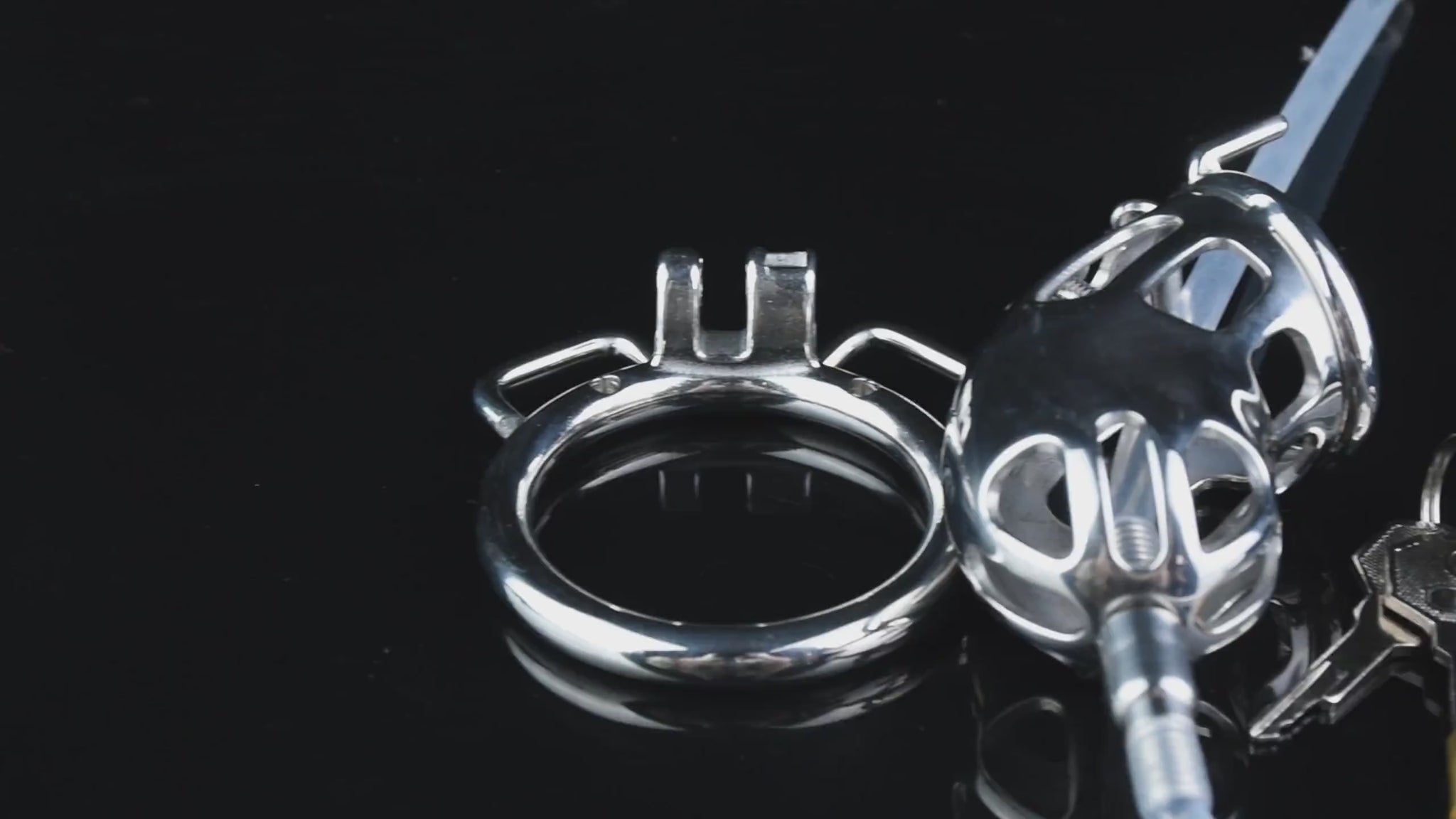 Spiked Chastity Cage With Enema Butt Plug | F3100K