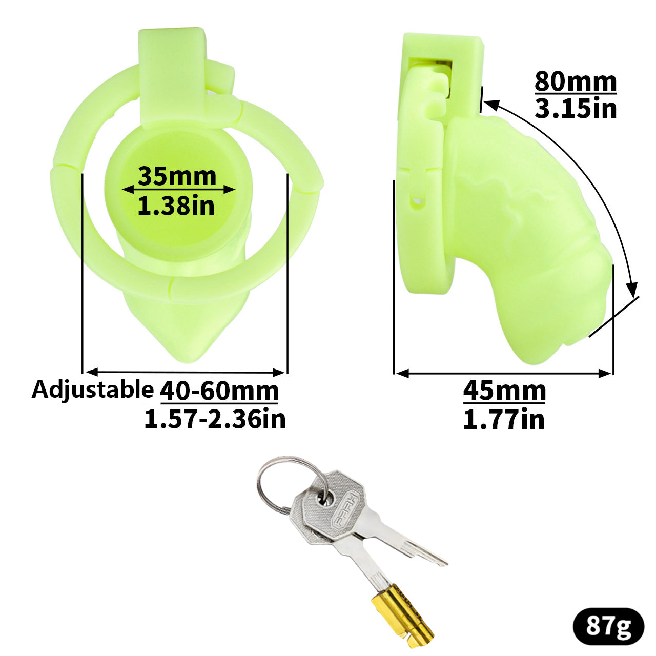 Adjustable Handcuff Resin Chastity Device | F3255 - FRRK