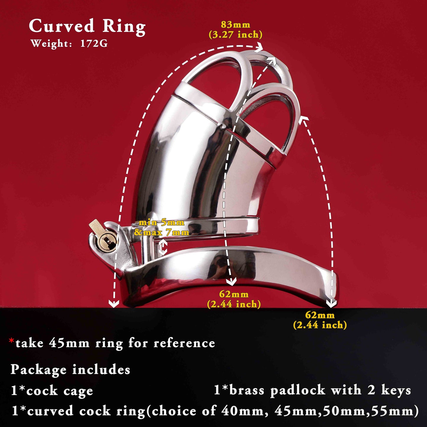 Male Chastity Cage, F3022