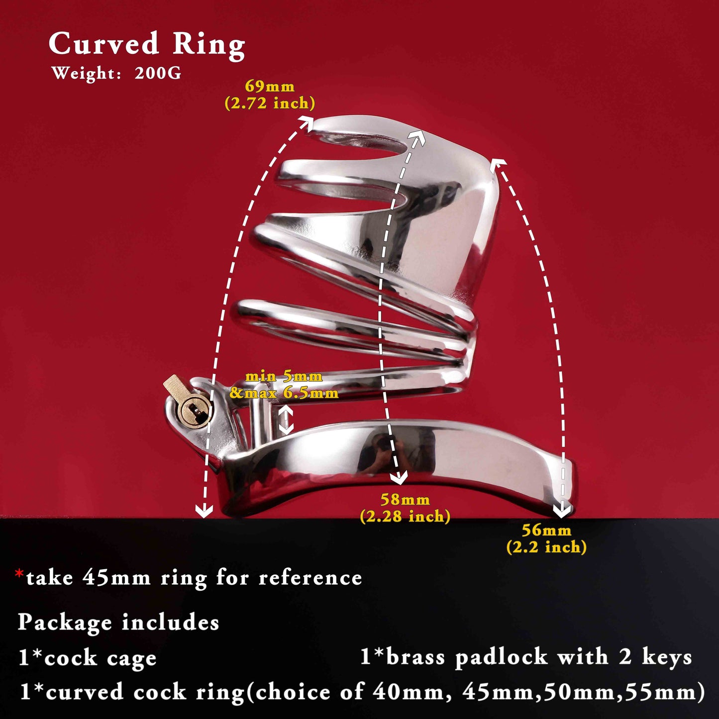 Male Chastity Cage, F3014